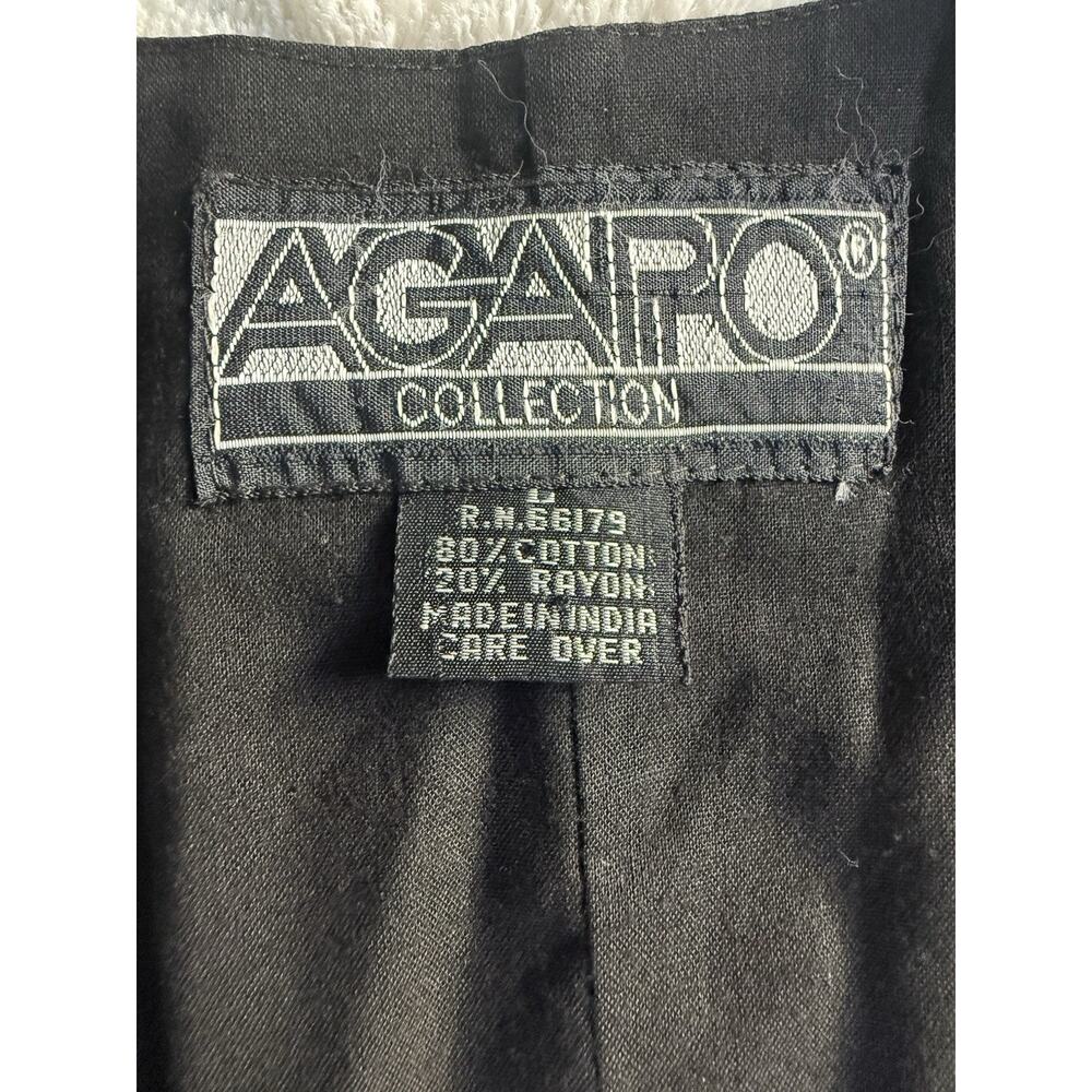 Agapo Womens Embroidered Vest Size L Denim Cottagecore Boho Floral Western - Picture 2 of 5